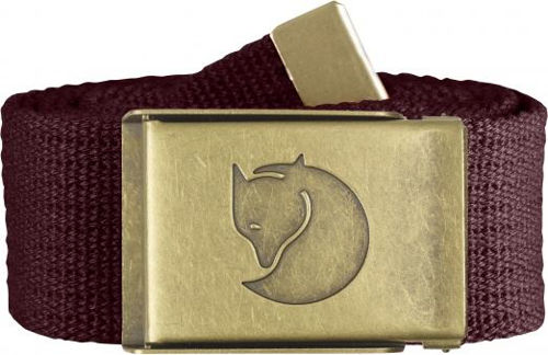 Fjällräven Canvas Brass Belt 4 cm. Dark Garnet