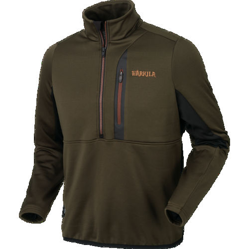 Härkila Tidan Hybrid half zip fleece Willow green/Black