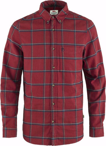 Fjällräven Övik Comfort Flannel Shirt M Red Oak - Navy XXL