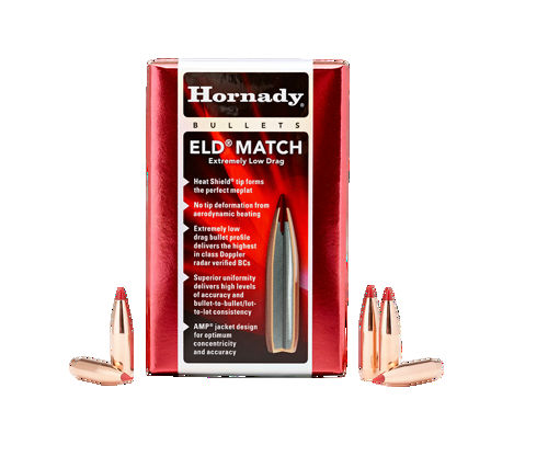 Hornady Eld Match Bullets 22 Cal .224 73 Gr