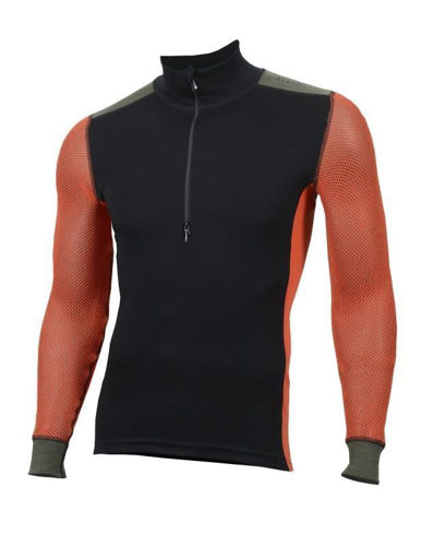 Aclima Woolnet Hybrid Mockneck M Jb/Poinc/Olive