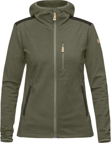 Fjällräven Keb Fleece Hoodie W Deep Forest-Laurel Green