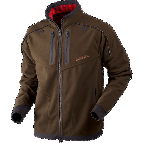 Härkila Lynx Reversible fleece jakke Willow green/AXIS MSP® Red Blaze