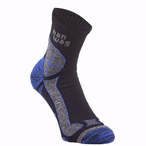Hanwag Hike Merino Sokker Black/Royal Blue