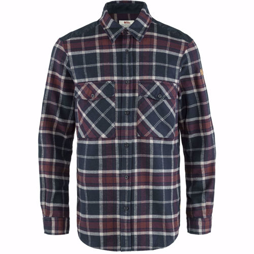 Fjällräven Övik Twill Shirt Dark Navy - Dark Garnet