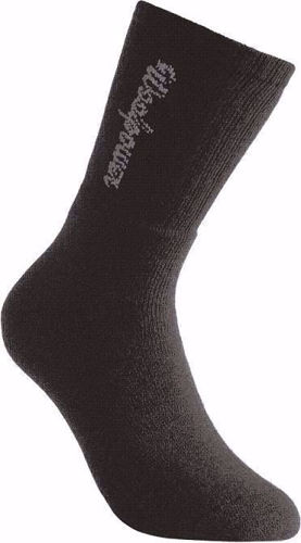 Woolpower Socks Logo 400 gr BLACK 2PACK 45-48