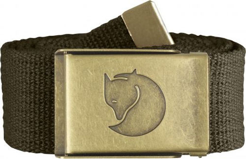 Fjällräven Canvas Brass Belt 4 cm. Dark Olive