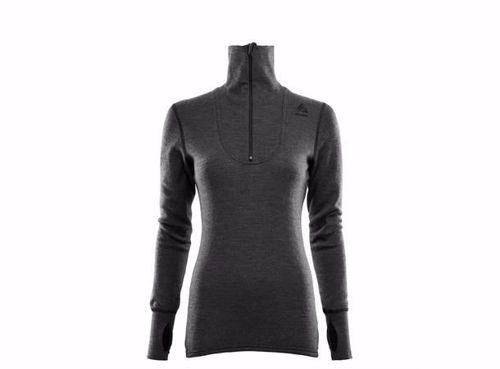Aclima DoubleWool Polo Shirt zip Woman Marengo/Jet Black