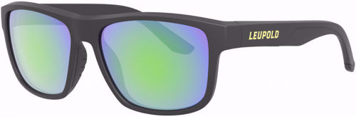Leupold Katmai Solbriller, Matte Black, Gold Logo, Emerald Mirror, Polarized
