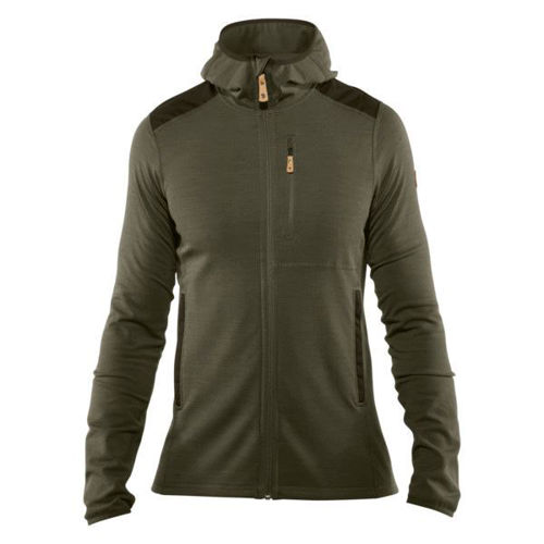 Fjällräven Keb Fleece Hoodie Laurel Green-Deep Forest