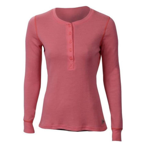 Aclima WarmWool Granddad shirt Woman Calypso Coral