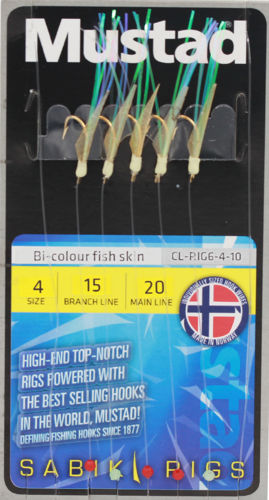 Mustad Bi Colour Fish Skin Sabiki Rig