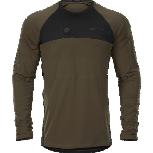 Härkila Heat L/S T-Shirt Willow Green/ Black