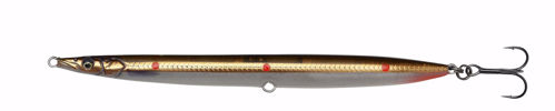 Savage Gear Sandeel Pencil 9cm 13g Sinking brown Copper Red Dots